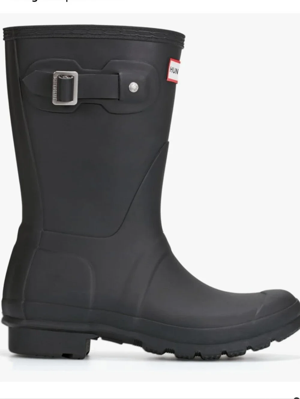 NIB Hunter Original Short O Rain Boots Black Womens Sz 8M